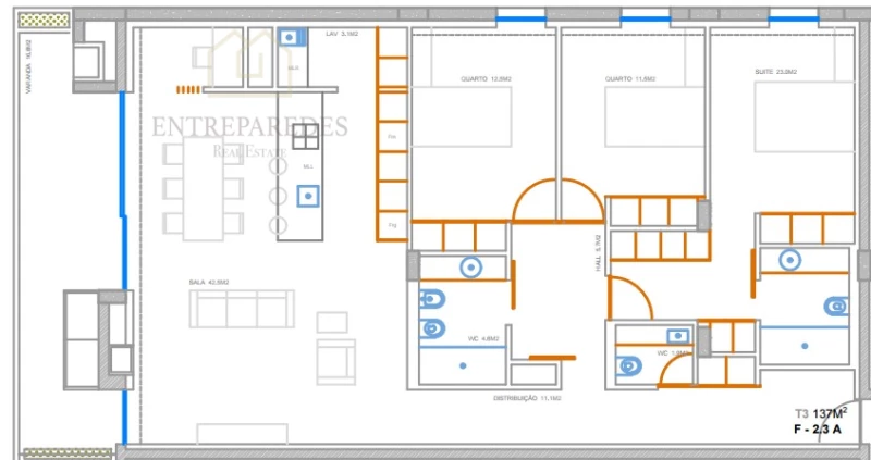 EMPREENDIMENTO FUSION - APARTAMENTO T3 COM VARANDA PARA COMPRAR EM CONDOMÍNIO FECHADO EXCLUSIVO NA CIDADE DO PORTO F.